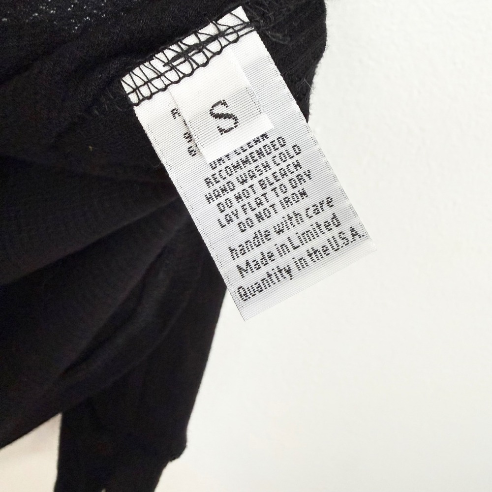 Lauren Moshi McKinley All Over Lips Top Black Long Sleeve Size Small - Picture 6 of 8